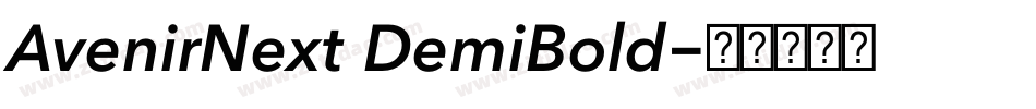 AvenirNext DemiBold字体转换